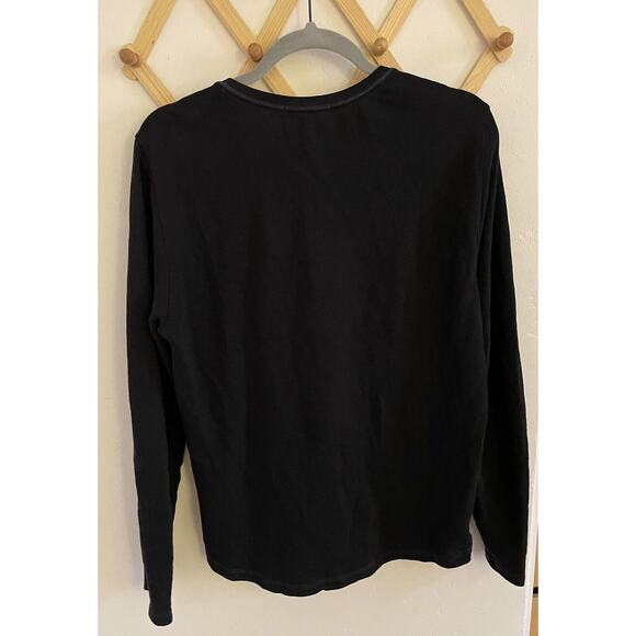 Robert Barakett Sweater Men Medium Black V Neck Knit 100% Pima Cotton - Picture 6 of 6